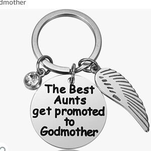 Metal Keychain engraved for Godmother